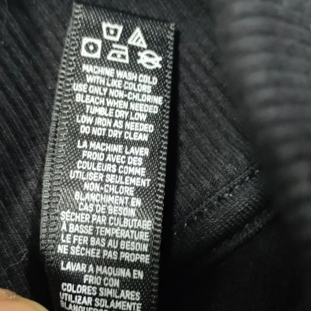 Skims Oversized Womens XS Long Sleeve Mockneck Pullover Sweatshirt Onyx Black - Picture 5 of 10